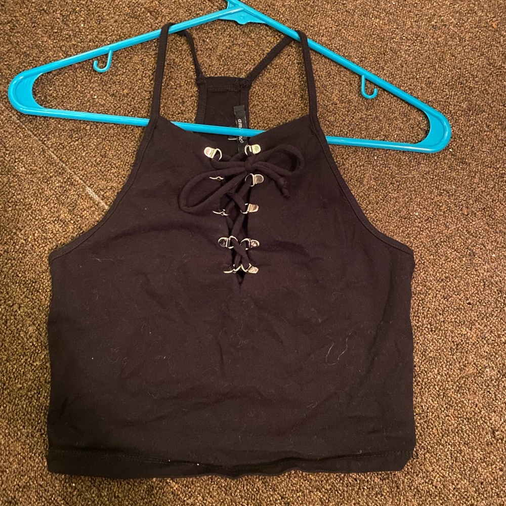 Black crop top from Ambiance